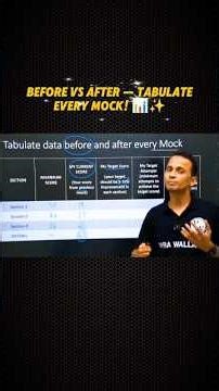 Tabulate Every Mock! 📊✨ | MBA WALLAH #lrdiwithgouravsir #mbawallah #physicswallah #iimlife #mba #pw