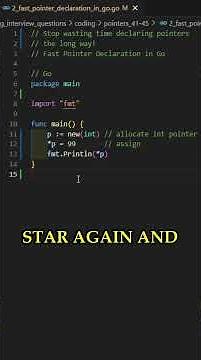 ⚡ Fast Pointer Declaration in Go | Interview Trick!