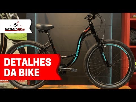 Detalhes da Bicicleta Elleven Breeze Aro 26 Tourney 21v 2022 Preto e Azul - Seminova