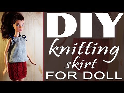 How to Make Barbie Doll Knitting Skirt - Diy Barbie Clothes - Tutorial 37