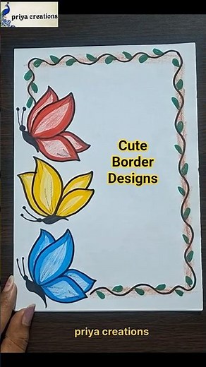 10 Easy & Beautiful Border Designs for Project Files | Assignment Front Page Design #shorts #diy