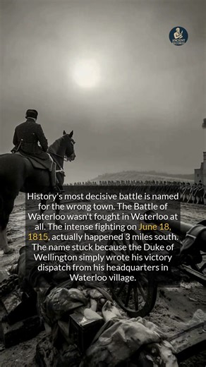 72K views · 645 reactions | The Battle of Waterloo was not actually fought in Waterloo. #history #didyouknow #historyfacts #napoleon | Ancient Records | Facebook