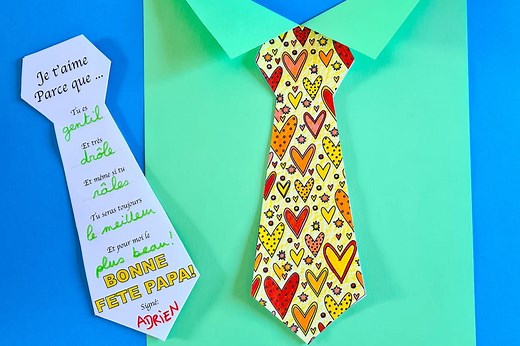 Une cravate à imprimer pour papa : rapide à faire et impossible à oublier
