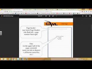 How to Create a APA Cover Page Using Google Docs