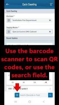 Cycle count inventory instructions