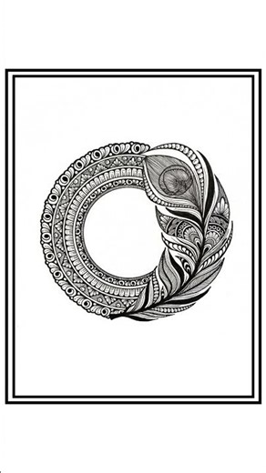 "A circle of feathers and fine lines."..Just another day of getting lost in the loops.