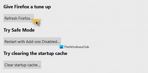 Reset or Refresh Firefox browser settings to default in Windows to make it run as good as new