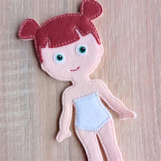 Felt Dress-up Doll: 15cm Pretend Play Set With 6 Outfits - Etsy