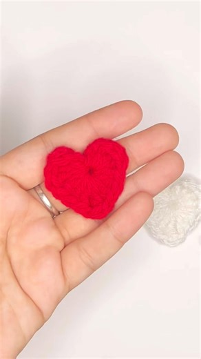 Crochet Heart in a Minute | Easy Small Heart Using a Magic Circle #shorts #viral #trending #ytshorts