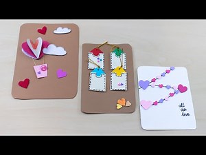3 Valentine's Day Card Handmade Easy | Valentine Card Tutorial