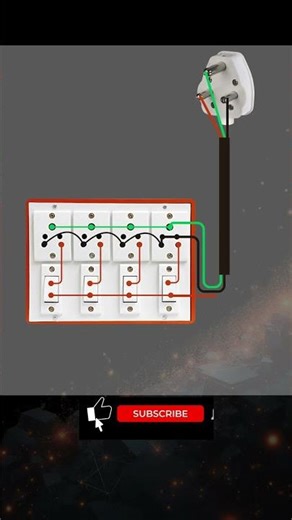 4 Switch + 4 Socket Board Wiring | Complete Connection Guide | Electrician Tutorial | #shorts #viral