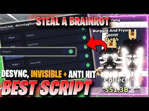Steal A Brainrot Script *NO KEY* - New Update, Fixed Desync, Anti Hit, Invisible, Auto Grab & More!🎄