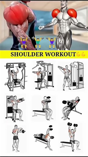 Best exercises for shoulder 💪 and make your shoulder strong #motivation #pushpullworkout