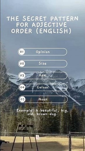 Adjective Order in English