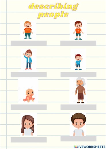 Describing people. interactive worksheet