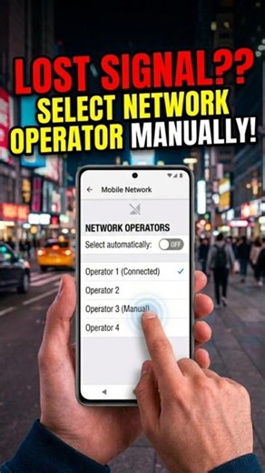 How to Select Network Operator Manually. #shorts