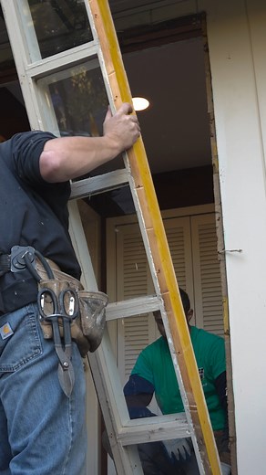 A clean before and after entry door transformation. Old wood door out. New Ensemble entry system in. Bright, modern, and built to perform. For a free consult Call (717) 727-7804 #CentralPA #BeforeAndAfter #HomeImprovement | Renewal by Andersen of Central Pennsylvania