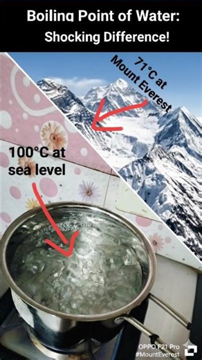 Why Water Boils at 71°C on Mount Everest? 🏔️💧 #Shorts
