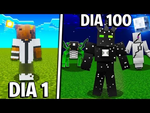 I survived 100 days as Ben 10 in Minecraft