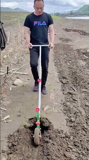 Digging Straight Planting Furrows Manually Using Innovative Hand Plowing Tool