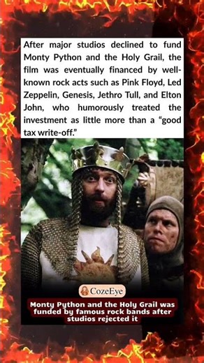 Monty Python and the Holy Grail was funded by famous rock bands after studios rejected it