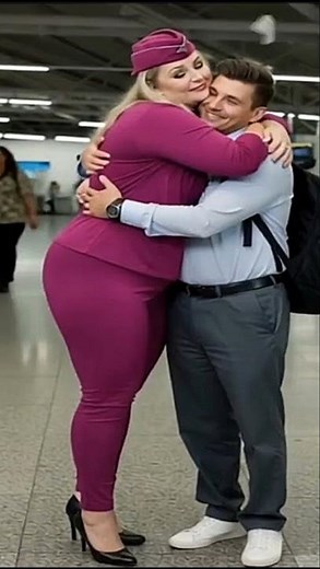 Warm Welcome in the Skies: Dubai Air Hostess Shares a Heartfelt Hug