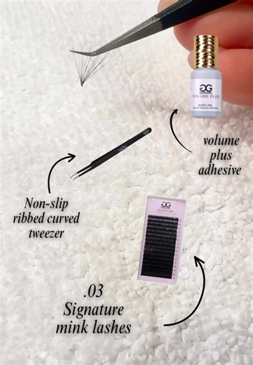 Volume Lashes….03 Signature Mink Lashes ✔️ Volume Plus Glue ✔️ Non-Slip Ribbed Curved Tweezers Now you’re ready to volume lash away! #gladgirl #volumelashes #volumelashextensions #volumelash #megavolumelashextensions