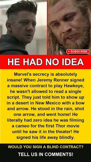 The Blind Casting Of Hawkeye #shorts