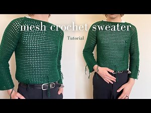 Mesh Crochet Sweater Tutorial | make an easy raglan mesh jumper with me