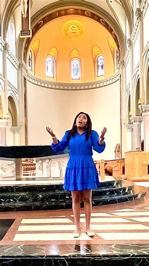 The Lord’s Prayer at the magnificent St. Vincent Basilica! Speading a little hope and peace!🕊️🤍 | Victory Brinker