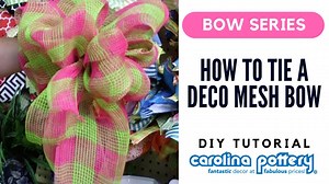 21K views · 258 reactions | Hey y'all, check out our newest DIY tutorial video on how to tie a deco mesh bow! There are all kinds of uses for deco mesh ribbon, including making many types of wreaths. However it can also be used to make lovely bows for decoration! Visit your local Carolina Pottery store for the largest selection of deco mesh around, or shop online at https://www.carolinapottery.com/floral-ribbon/ribbon/deco-mesh-ribbon! | Carolina Pottery | Facebook