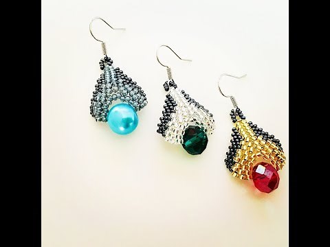 Peyote Beaded Earrings..DIY beaded earrings