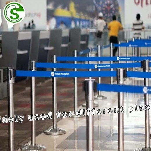 Wholesale Exhibition Crowd Control Barrier Stanchion with Rope / Retractable Belt, Hotel Queue Stand