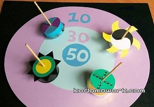 簡単こま工作！手作りコマ３種類の作り方 – こども工作レシピ