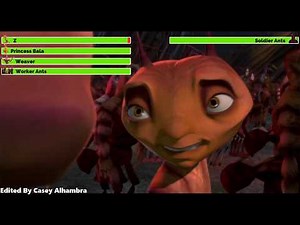 Antz (1998) Bar Brawl Scene with healthbars