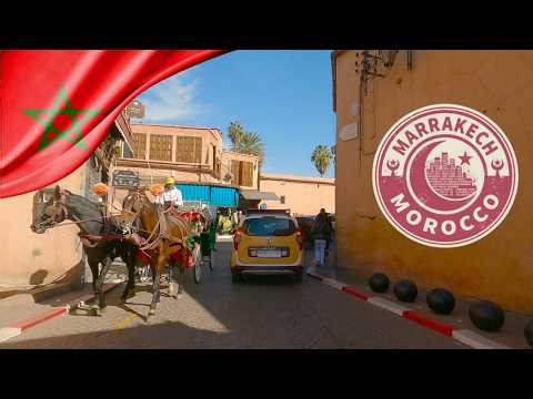 DRIVING in MARRAKECH, Marrakesh-Safi, MOROCCO 4K