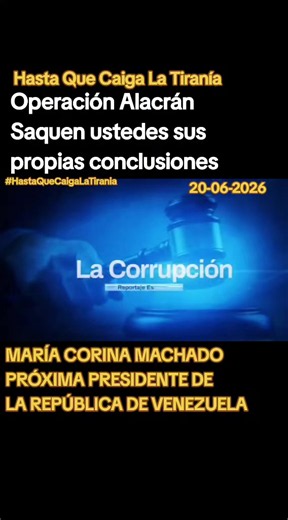 Hasta Que Caiga La Tiranía Operación Alacrán Saquen ustedes sus propias conclusiones #SentimientoLlanero #MariaCorinaMachado #EdmundoGonzalezUrrutia #VenezuelaTierraDeGracia #VivaVenezuelaLibre La lucha de los venezolanos no se detiene* Venezuela clama justicia. Clama por sus presos políticos, hombres y mujeres que hoy están tras las rejas solo por pensar distinto, por alzar la voz, por defender la libertad. Cada celda llena es una herida abierta en el corazón de la patria. No los olvidamos. Su