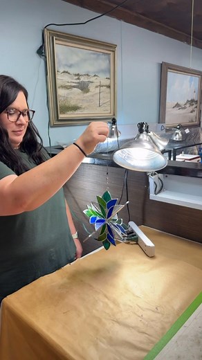 27 reactions · 3 comments | Second spinner completed today. Karen is such a joy in our class. | Across the Table - Stained Glass | Facebook