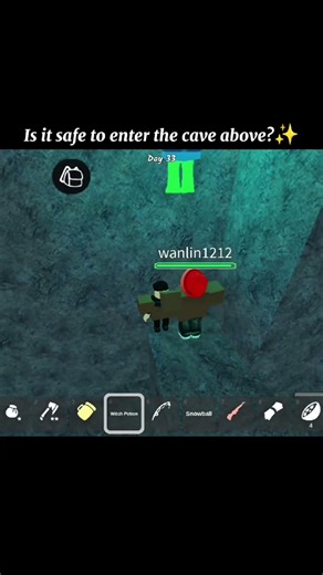 Is it safe to enter the cave above? ✨ #fyp #roblox #99Nightsintheforest
