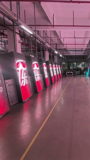 100 Units! 🚀 Smart City P6 LED Pole Screen Test #Shorts