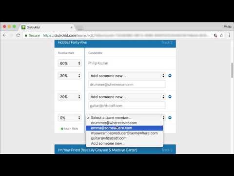 How to split royalty payments with DistroKid