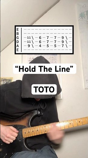 TOTO - “Hold The Line” Guitar Tutorial With Guitar Tabs #guitartutorial #guitarlesson #easyguitartab