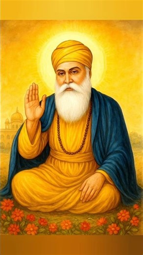 Guru Nanak Jayanti Drawing | Sikh Flag Art | Easy Guru Nanak Ji Drawing | Beautiful Poster Drawing 😍