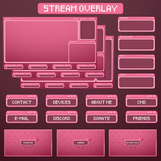 PINK STREAM OVERLAY PACKAGE ( FREE VERSION) - Michail Brauz