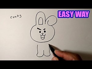 Draw so cute BT21 Cooky | BTS Easy Drawing