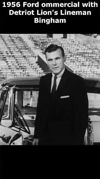 1956 Ford Fairlane Commercial - Detroit Lion's Linebaker Bingham #Ford #commercial #werbung #pub