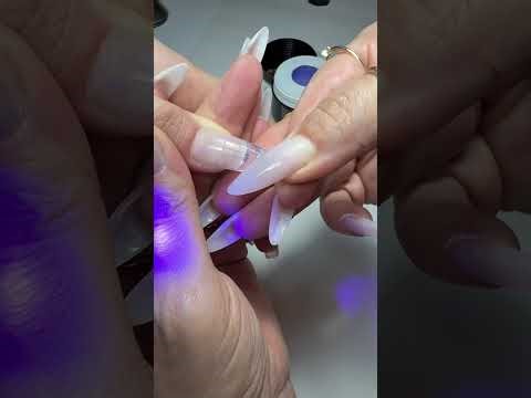 The process. How to dual form nail extensions with hard structure builder gel ￼￼