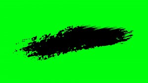 Download black brush with green screen background. 2d animation for free