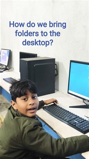 #How do we bring folders to the desktop?#computer #windows
