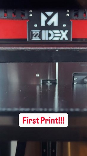 8K views · 19 reactions | First print on the 22 IDEX! And yes it’s a temp tower. | WhatsManufacturing | Facebook